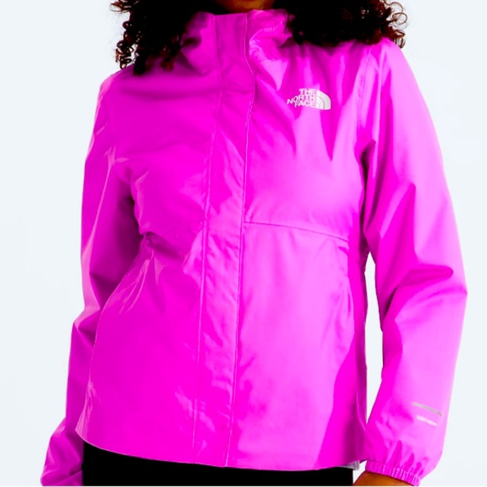 THE NORTH FACE GIRLS ANTORA RAIN JACKET Purple Large 14/16 HYVENT 2.5L